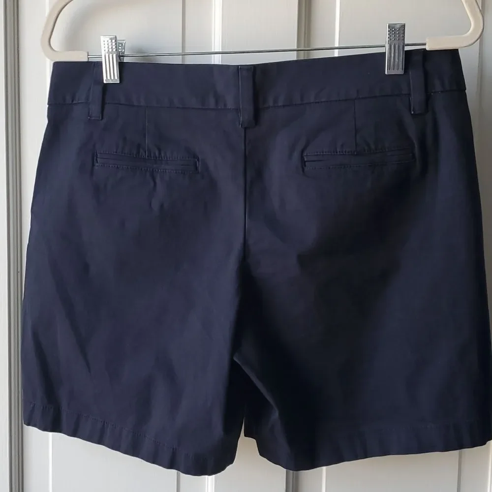 TOMMY HILFIGER SHORTS NAVY BLUE SIZE 8 COTTON STRETCH ALMOST 7